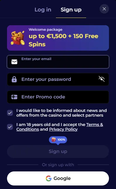 Een nieuw Nyxbets Casino-profiel aanmaken
